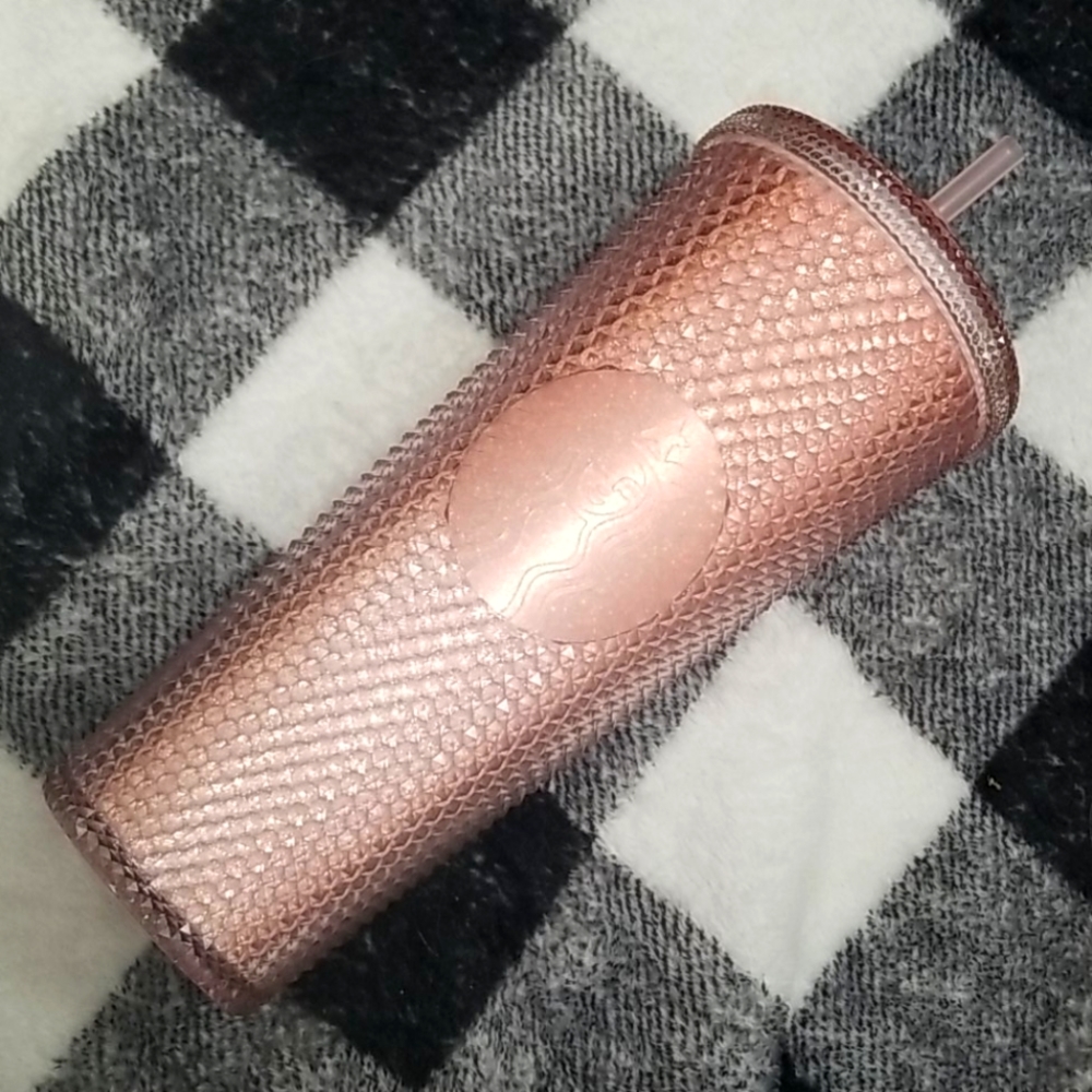 Starbucks pink sparkling studded
